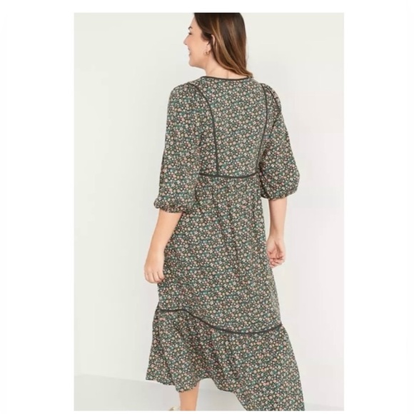Old Navy peasant boho floral maxi dress cottagecore prairie - Picture 9 of 9
